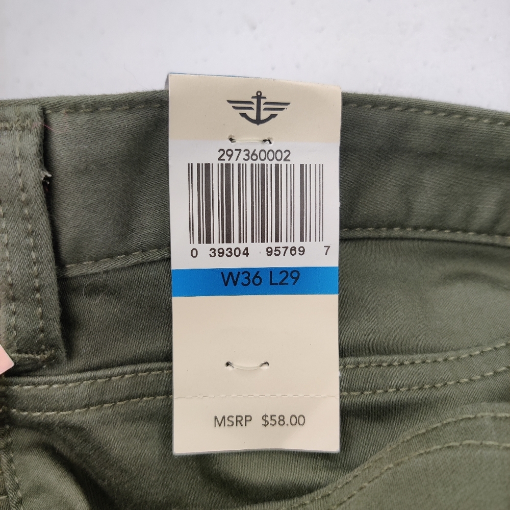 NWT Dockers olive green straight fit pants size 36 - Picture 4 of 4